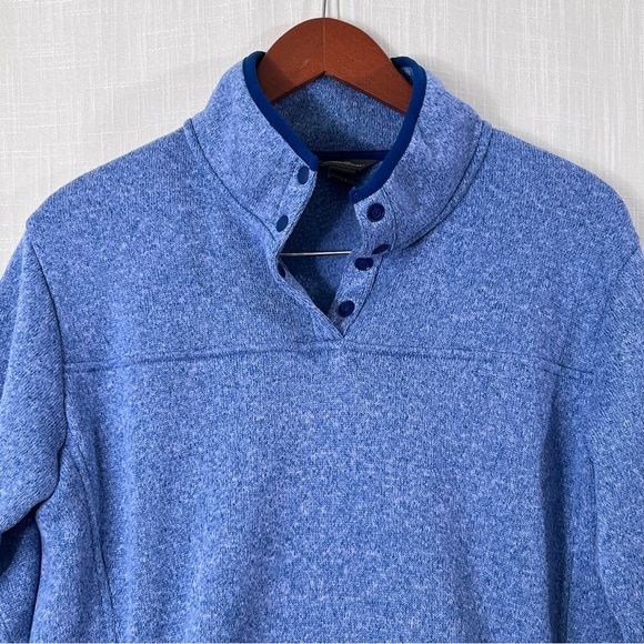 Eddie Bauer Radiator Fleece 2.0 Snap Mock Neck Pullover Jacket Blue Size L - Picture 2 of 12